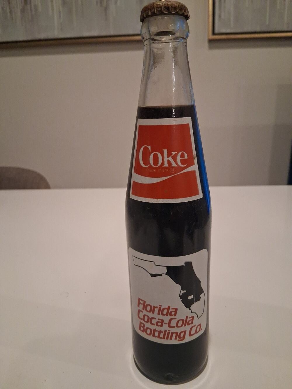 Vintage 1984 Florida Coca-Cola Bottling Co Glass Bottle Unopened Full 10oz Coke